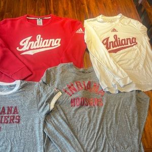 INDIANA HOSIERS IU Bundle of 4 sz L Shirts/Sweatshirt